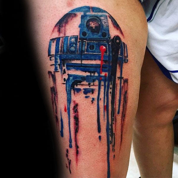 60 R2D2 Tattoo Designs für Männer - Roboter Star Wars Tinte  