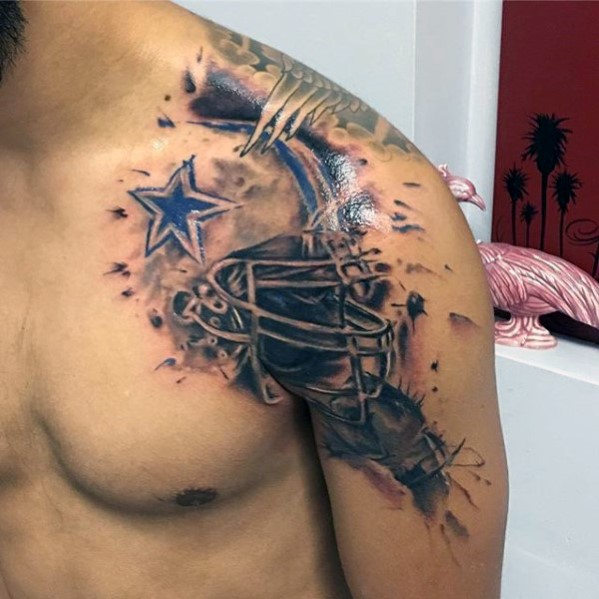50 Dallas Cowboys Tattoos für Männer - Manly NFL-Tinte Ideen  