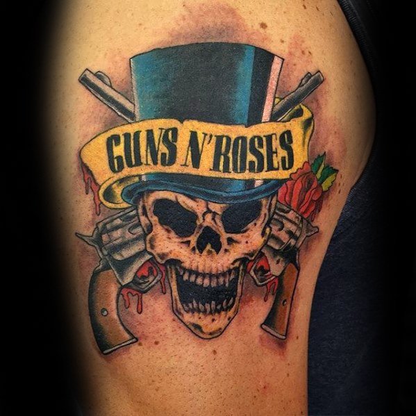 40 Guns And Roses Tattoo Designs Für Männer Hard Rock Band Ink Ideen Mann Stil Tattoo