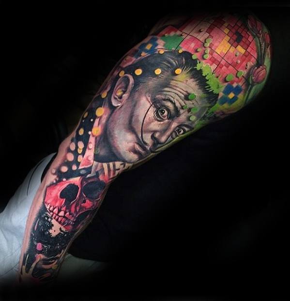 60 Trippy Tattoos für Männer - psychedelische Design-Ideen  