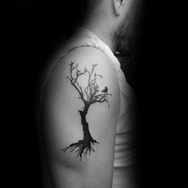50 einfache Baum Tattoo Designs für Männer - Forest Ink Ideen  