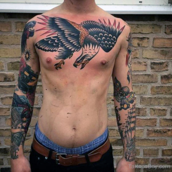 60 Traditionelle Brust Tattoo Designs für Männer - Old School Ink Ideen  