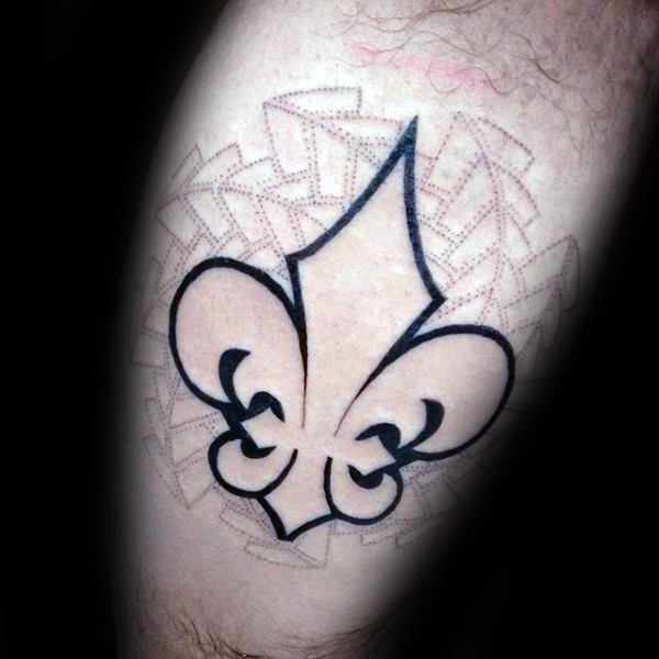 70 Fleur De Lis Tattoo Designs für Männer - stilisierte Lily Ink Ideen  