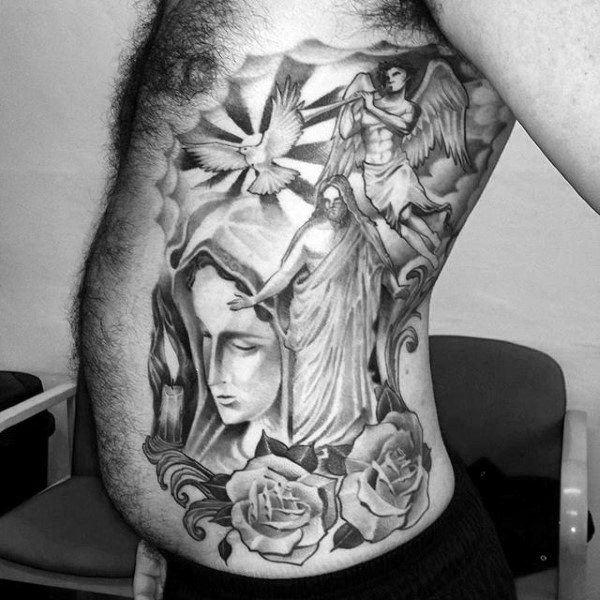 100 religiöse Tattoos für Männer - Heilige Design-Ideen  