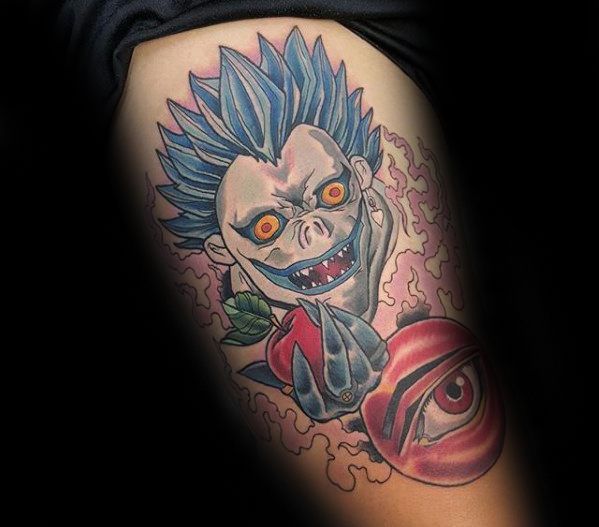 50 Death Note Tattoo Designs für Männer - japanische Manga Ink Ideen  