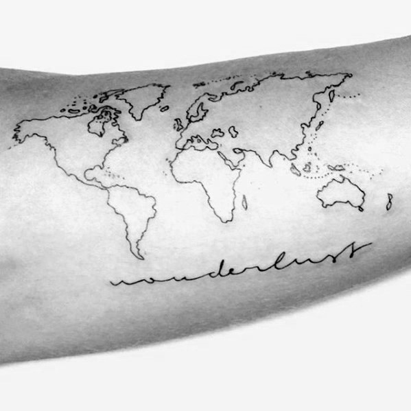 70 Fernweh Tattoo-Designs für Männer - Reisen inspiriert Tinte Ideen  