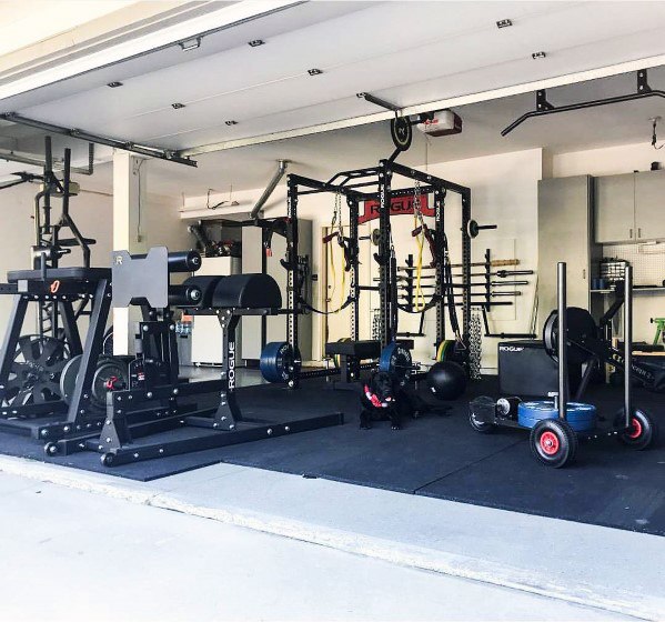 Top 75 besten Garage Gym Ideen - Home Fitness Center Designs  