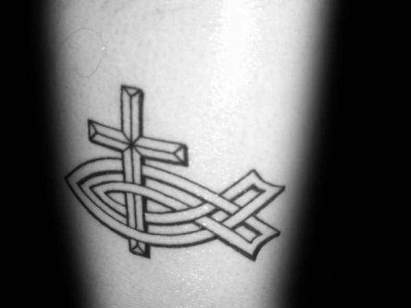 40 Ichthus Tattoo-Designs für Männer - Jesus Fisch Tinte Ideen  