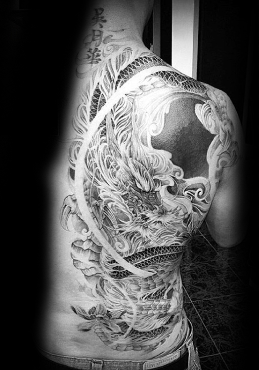 60 Dragon Zurück Tattoo Designs für Männer - Atem der Macht  