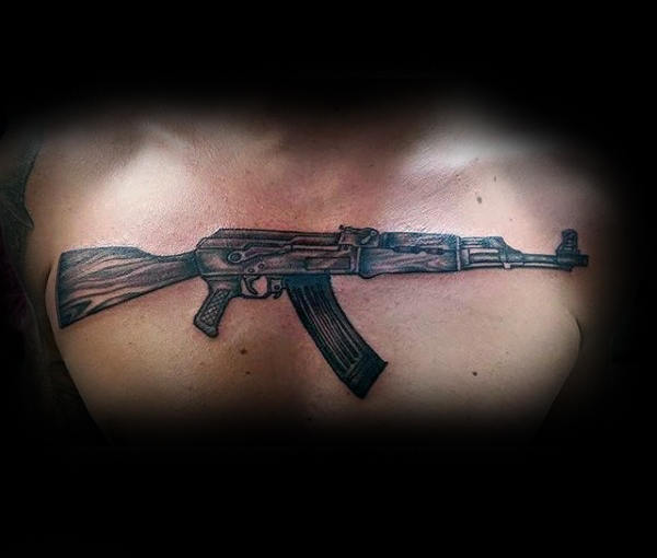 40 AK 47 Tattoo Designs für Männer - Ein Arsenal von Ideen  