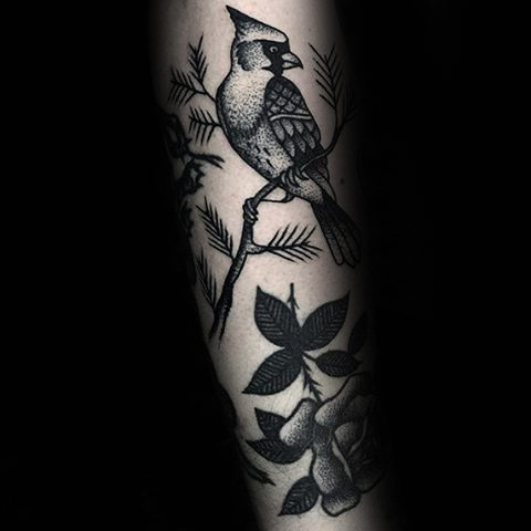 60 Cardinal Tattoo Designs für Männer - Vogel-Tinten-Ideen  