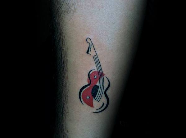 40 einfache Musik Tattoos für Männer - Musical Ink Design-Ideen  