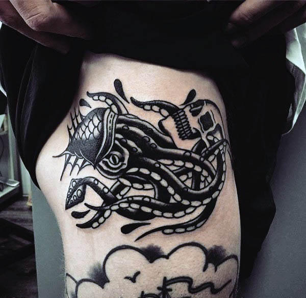 100 Tintenfisch Tattoo Designs für Männer - Manly Tentacled Skin Art  
