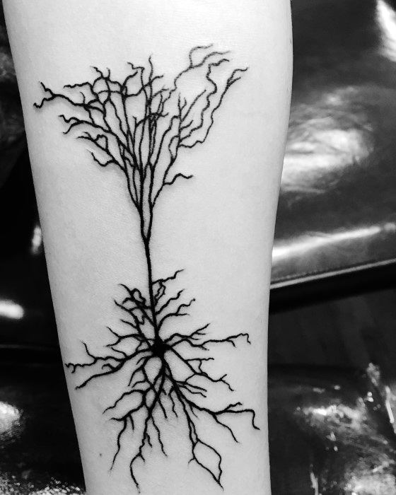 40 Neuron Tattoo Designs für Männer - Nervenzelltinte Ideen  