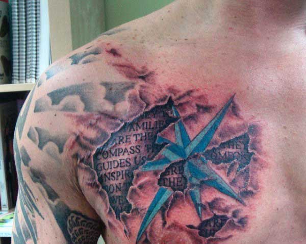 50 Ripped Skin Tattoo Designs für Männer - Maskulin Zerrissene Fleisch-Tinte  