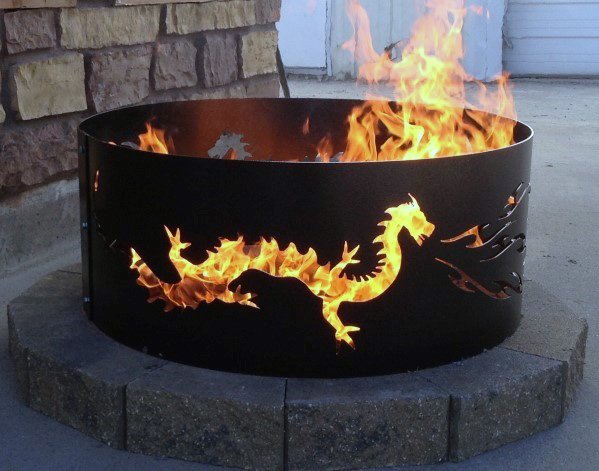 Top 60 besten Metal Fire Pit Ideen - Stahl Backyard Designs  