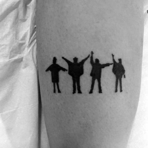 50 Beatles Tattoos für Männer - Englisch Rock Band Design-Ideen  