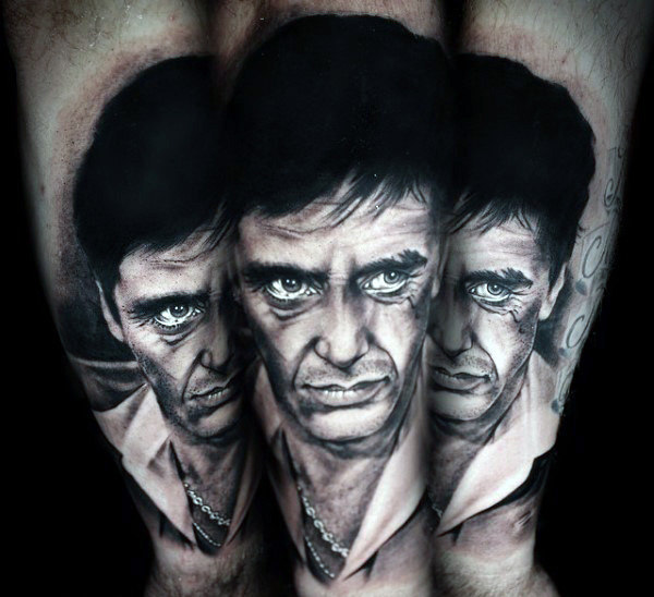 40 Scarface Tattoo-Design-Ideen für Männer - Al Pacino Ink  