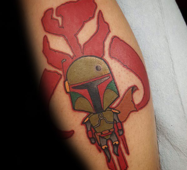 40 Mandalorian Tattoo Designs für Männer - Star Wars Ink Ideen  