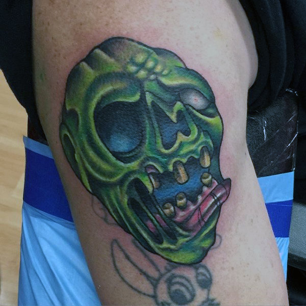 90 Zombie Tattoos für Männer - Maskulin Walking Dead Designs  