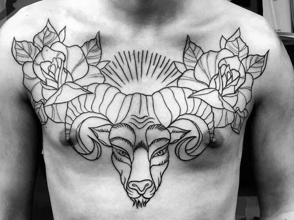 75 Widder Tattoos für Männer - Zodiac Ink Design-Ideen  