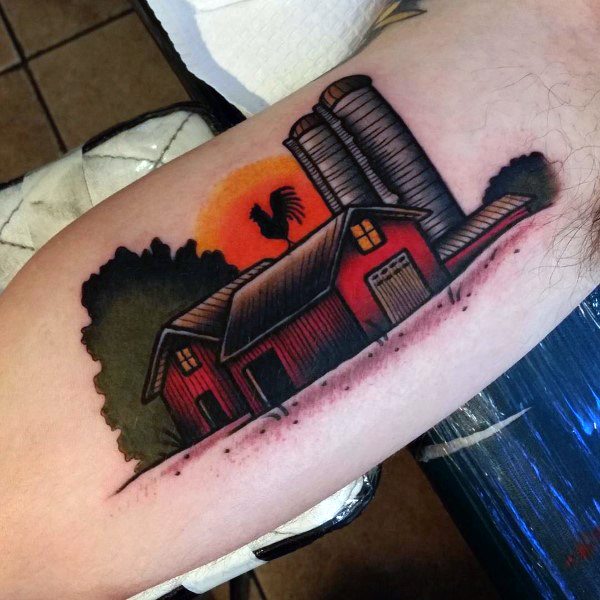 60 Landwirtschaft Tattoos für Männer - Landwirtschaft Design-Ideen  