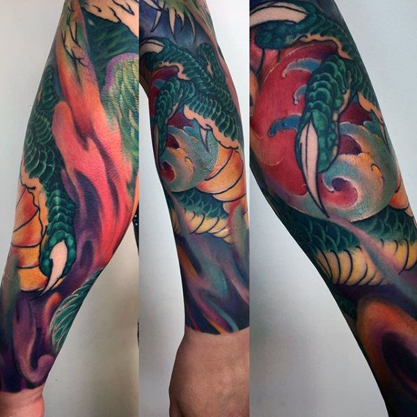 30 Drachen Unterarm Tattoo Designs für Männer - Legendäre Kreatur Tinte Ideen  