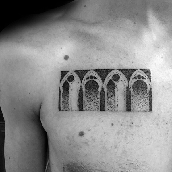 60 geometrische Brust Tattoos für Männer - Oberkörper Design-Ideen  