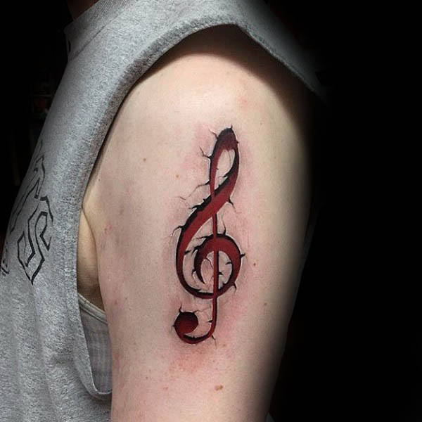 80 Violinschlüssel Tattoo Designs für Männer - Musical Ink Ideas  