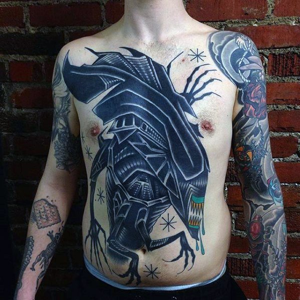 50 Xenomorph Tattoo Designs für Männer - Alien Film Ink Ideen  