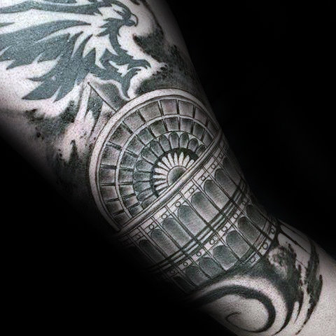 90 Building Tattoos für Männer - Architektur Ink Design-Ideen  