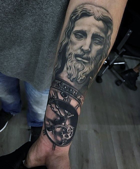 60 3D Jesus Tattoo Designs für Männer - religiöse Tinte Ideen  