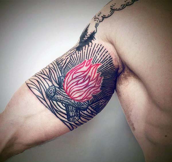 80 Holzschnitt Tattoo Designs für Männer - eingraviert Tinte Ideen  