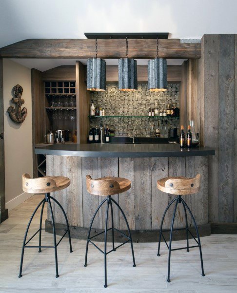 Top 70 besten rustikalen Bar Ideen - Vintage Home Interior Designs  