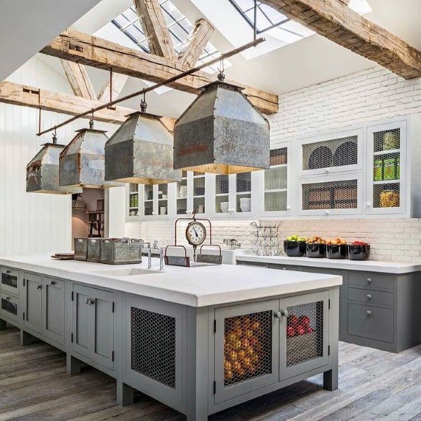 Top 60 besten rustikalen Küche Ideen - Vintage inspirierte Interior Designs  