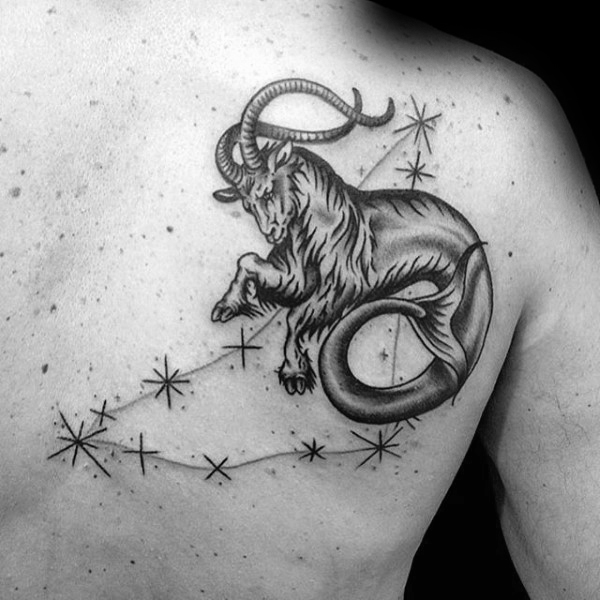 60 Steinbock-Tattoos für Männer - astrologische Tinte Design-Ideen  