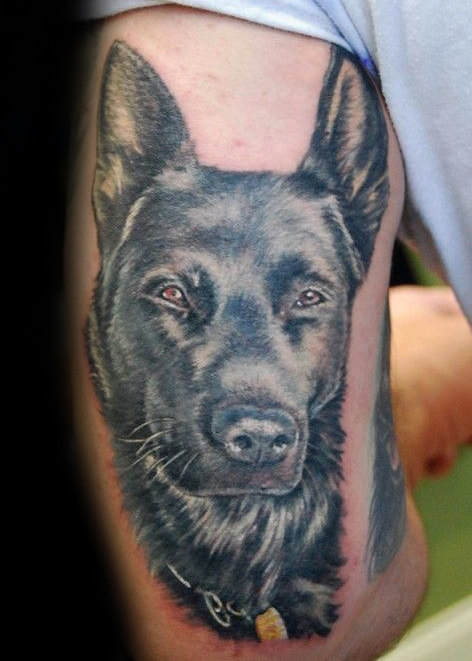 30 Deutscher Schäferhund Tattoo Designs für Männer - Hund Tinte Ideen  