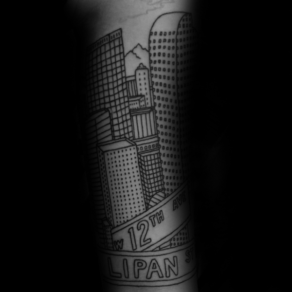 90 Building Tattoos für Männer - Architektur Ink Design-Ideen  