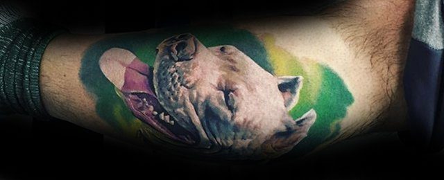 50 Pitbull Tattoo Designs für Männer Hund Tinte Ideen Mann Stil