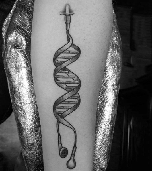 60 DNA-Tattoo-Designs für Männer - selbstreplizierende genetische Tinte  