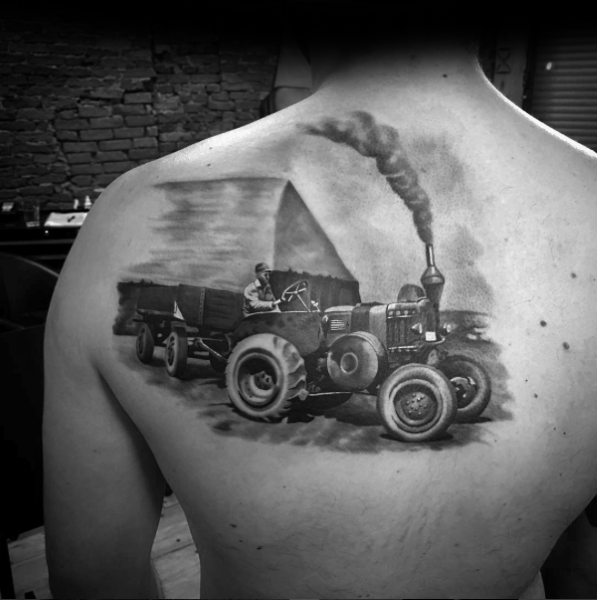 60 Landwirtschaft Tattoos für Männer - Landwirtschaft Design-Ideen  