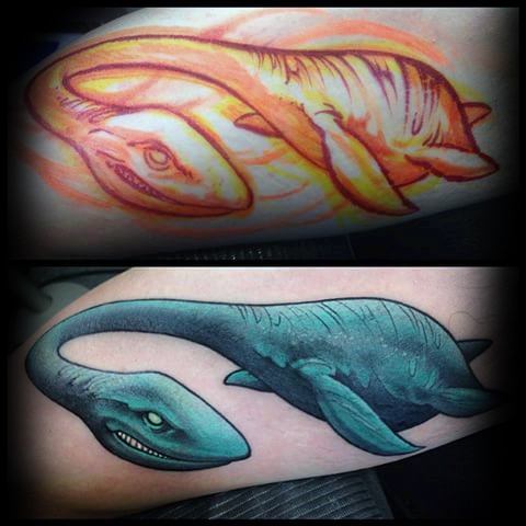 30 Loch Ness Monster Tattoo Designs für Männer - Mythologische Kreatur Tinte Ideen  