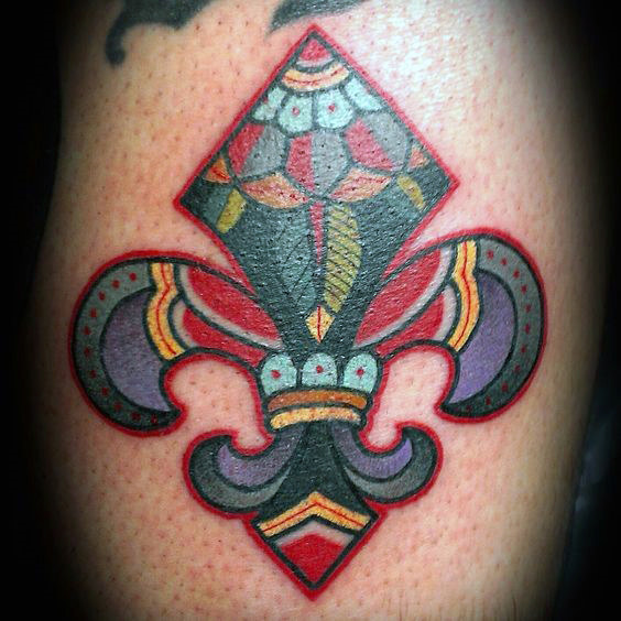 70 Fleur De Lis Tattoo Designs für Männer - stilisierte Lily Ink Ideen  