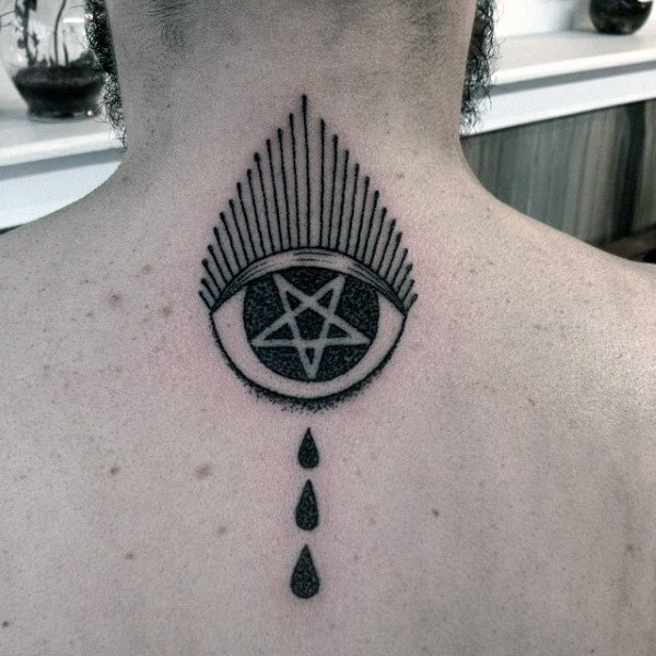 50 Pentagramm Tattoo-Designs für Männer - fünf Spitzen Star Ideen  