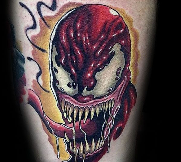 50 Carnage Tattoo-Designs für Männer - Comic Book Supervillain Ink Ideen  