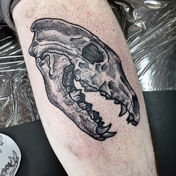 70 Wolf Skull Tattoo Designs für Männer - Maskulin Ink Ideen  