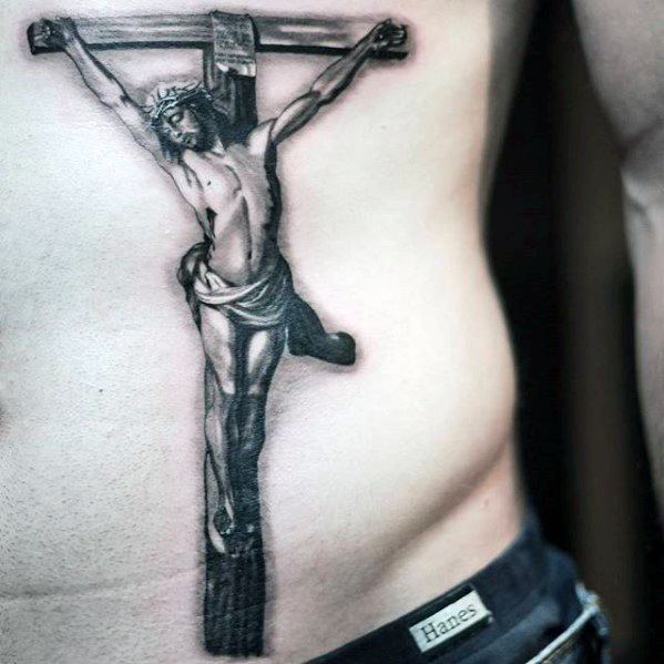 60 3D Jesus Tattoo Designs für Männer - religiöse Tinte Ideen  