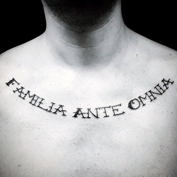 60 Lateinische Tattoos für Männer - Antike Sprachdesign Ideen  