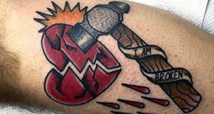 40 gebrochenes Herz Tattoo Designs für Männer - Split Ink Ideen  
