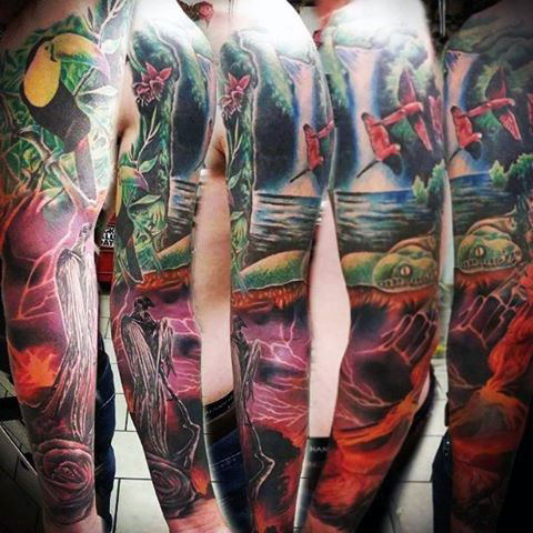 100 Natur Tattoos für Männer - Deep Great Outdoor Designs  